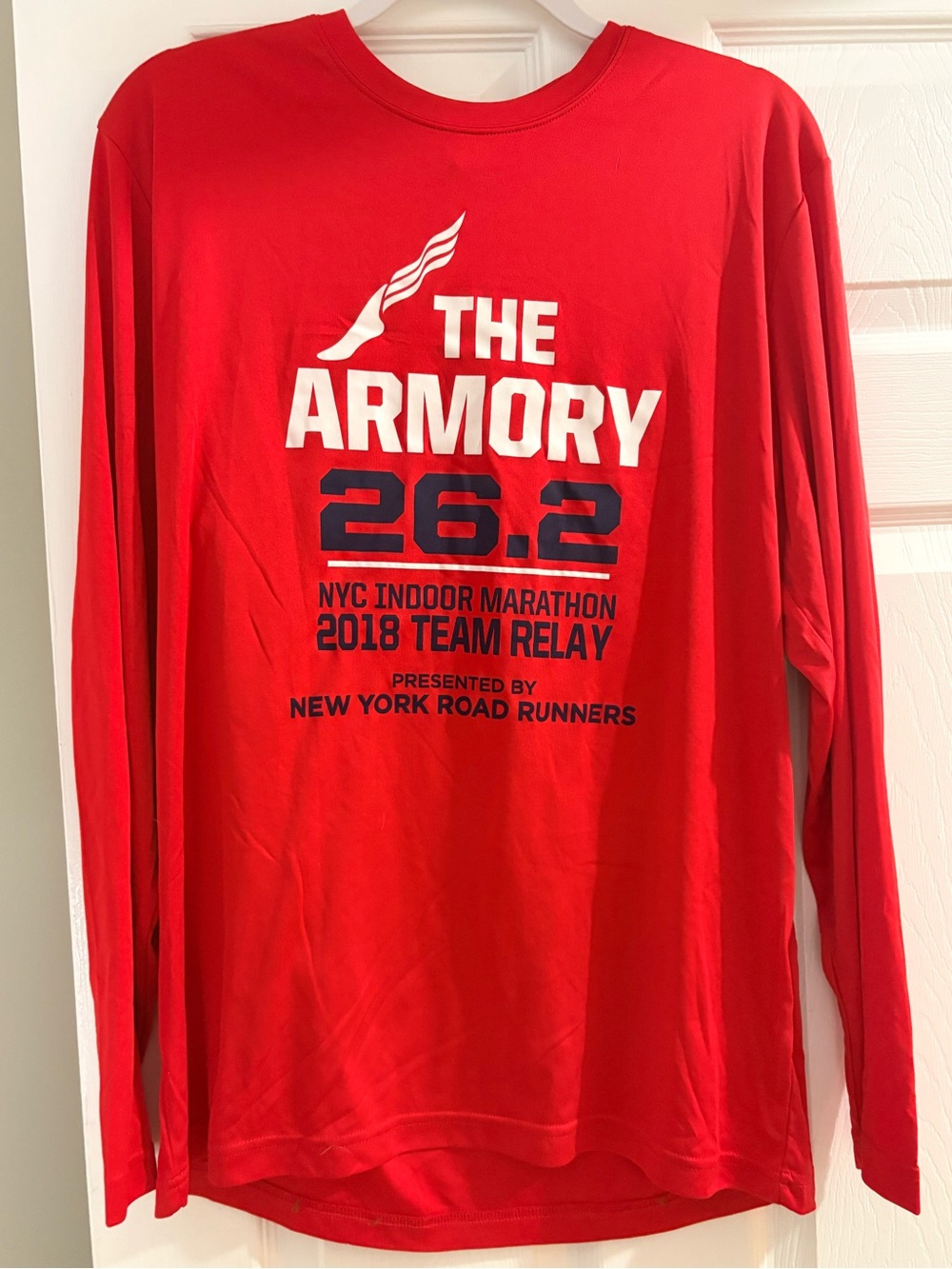 Men's Large 2018 Armory Indoor Marathon Team Relay Marathon Long Sleeve Tee